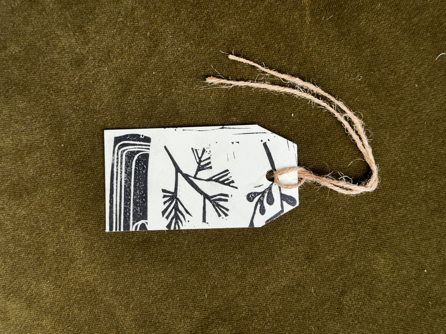 Sea Treasure Lino Printed Gift Tag