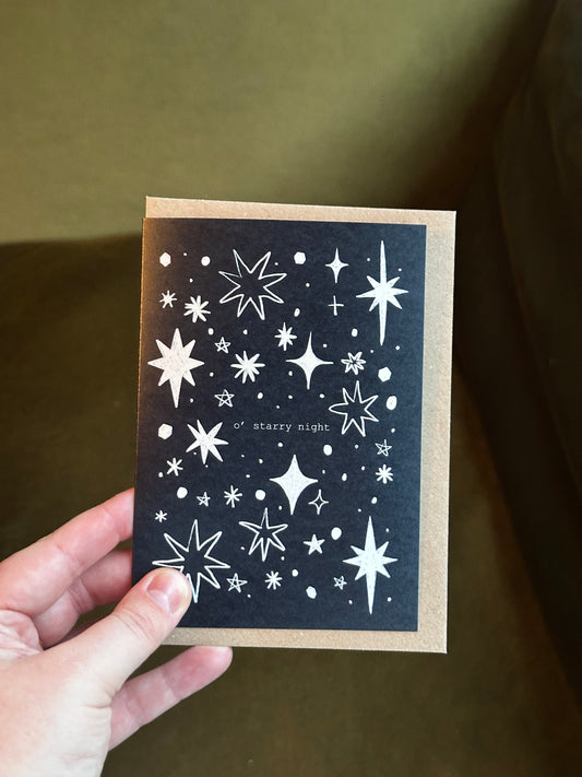 O' Starry Night Christmas Card with Envelope