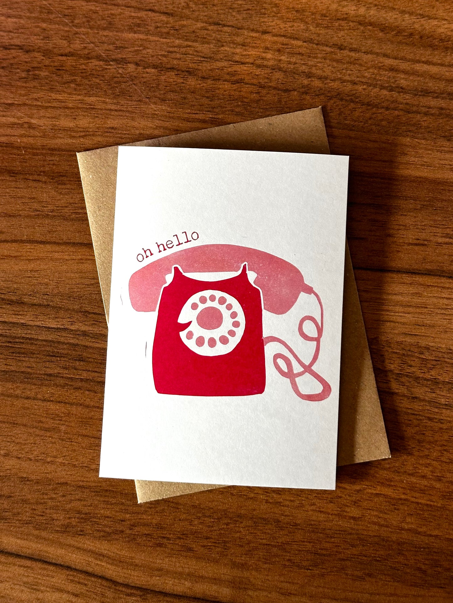 Oh Hello Lino Card
