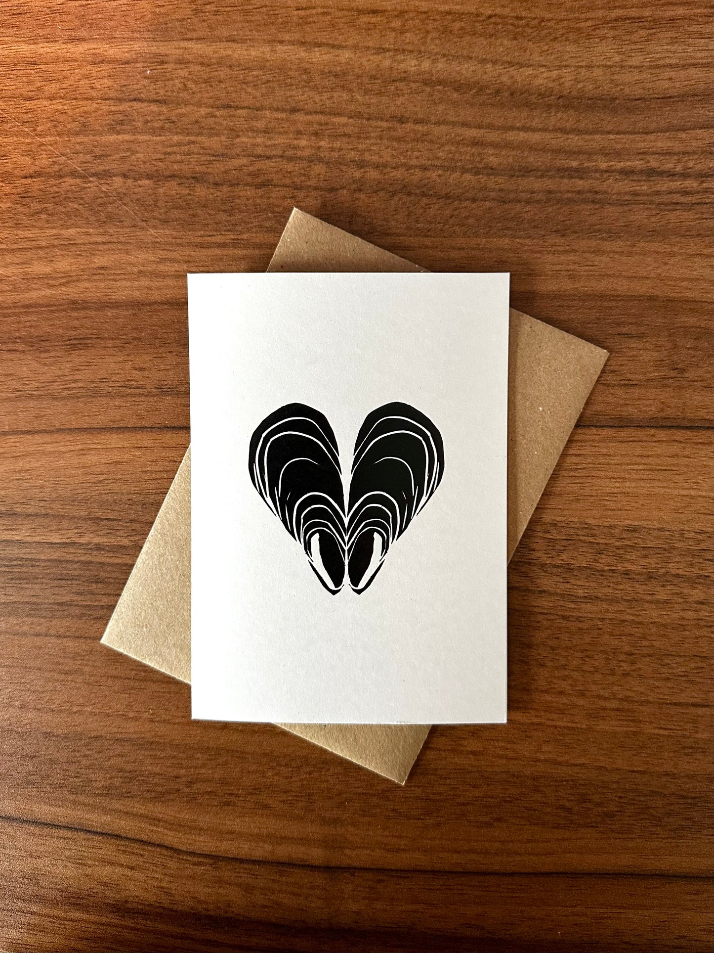 Mussels Lino Card