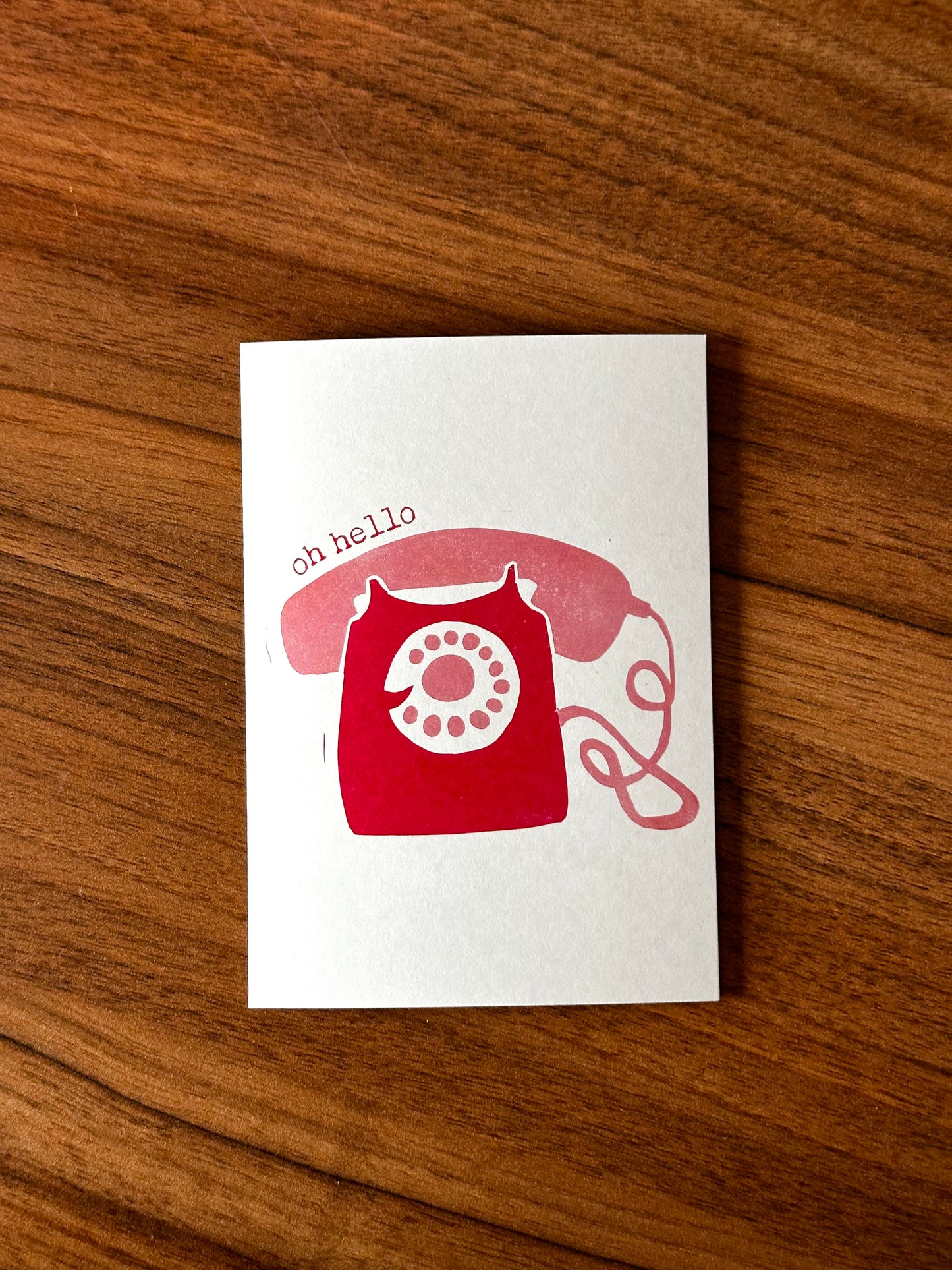 Oh Hello Lino Card