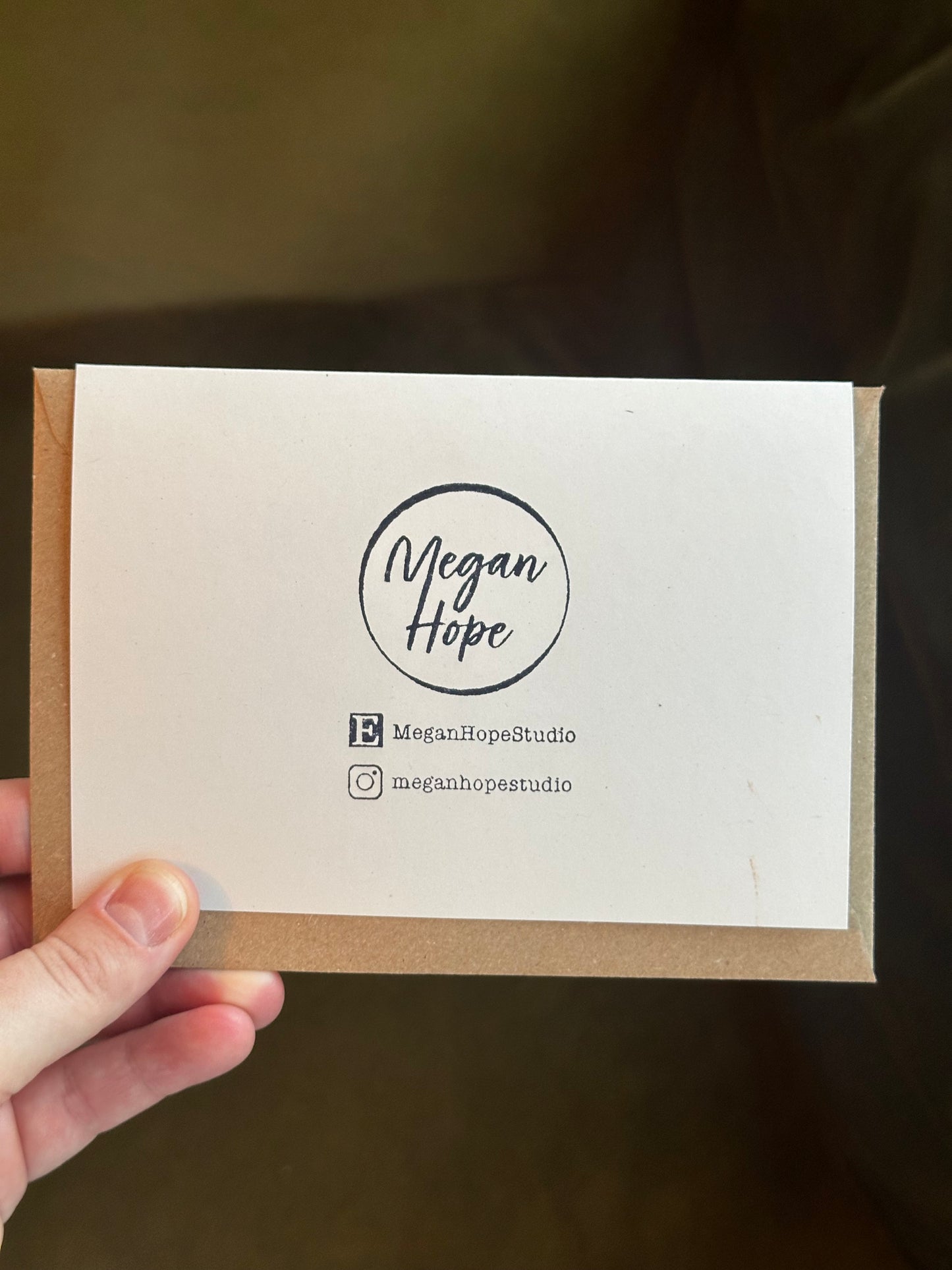 Thank You Card - Brass & Black