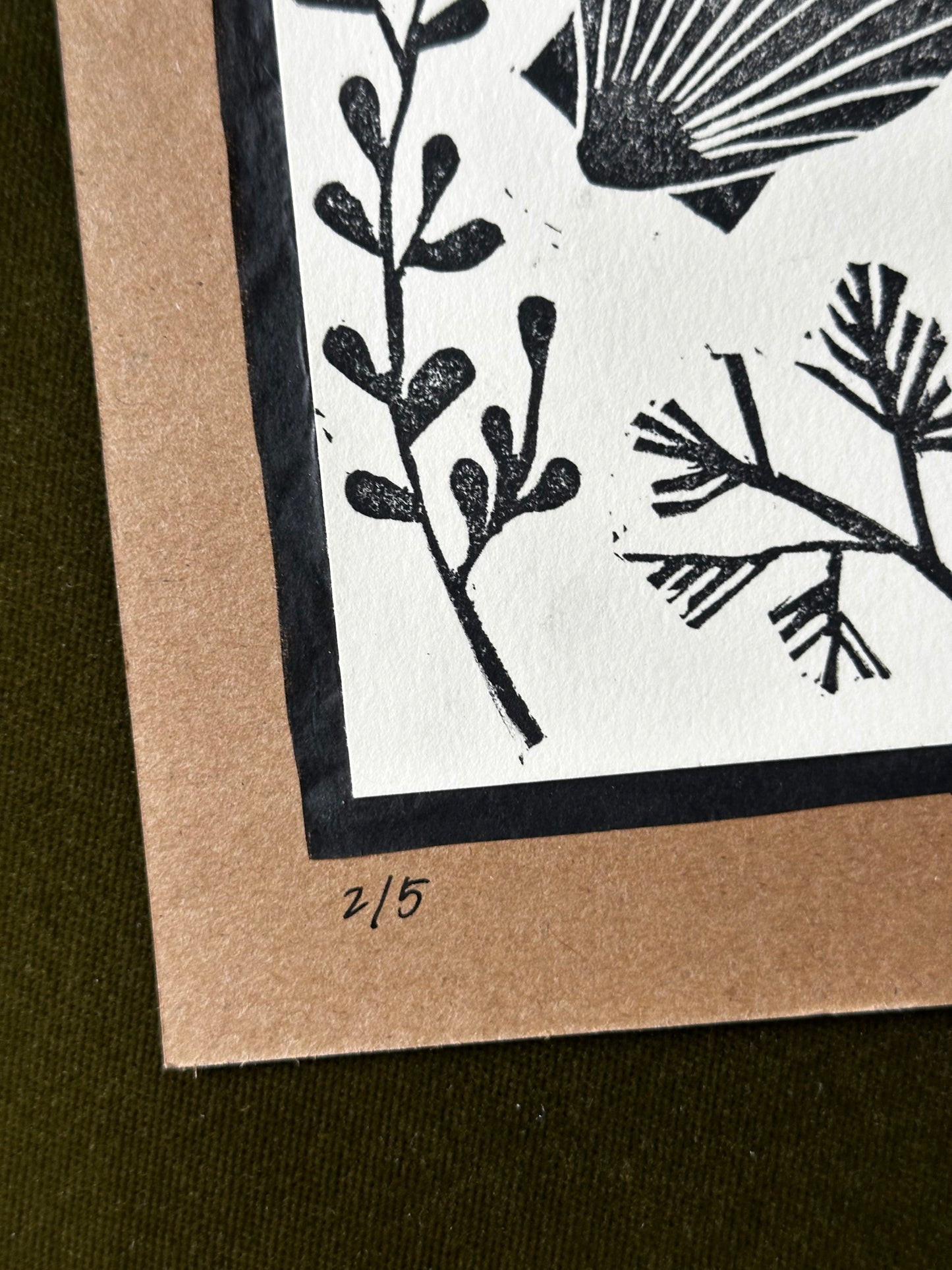 Shore Gatherings Lino Print