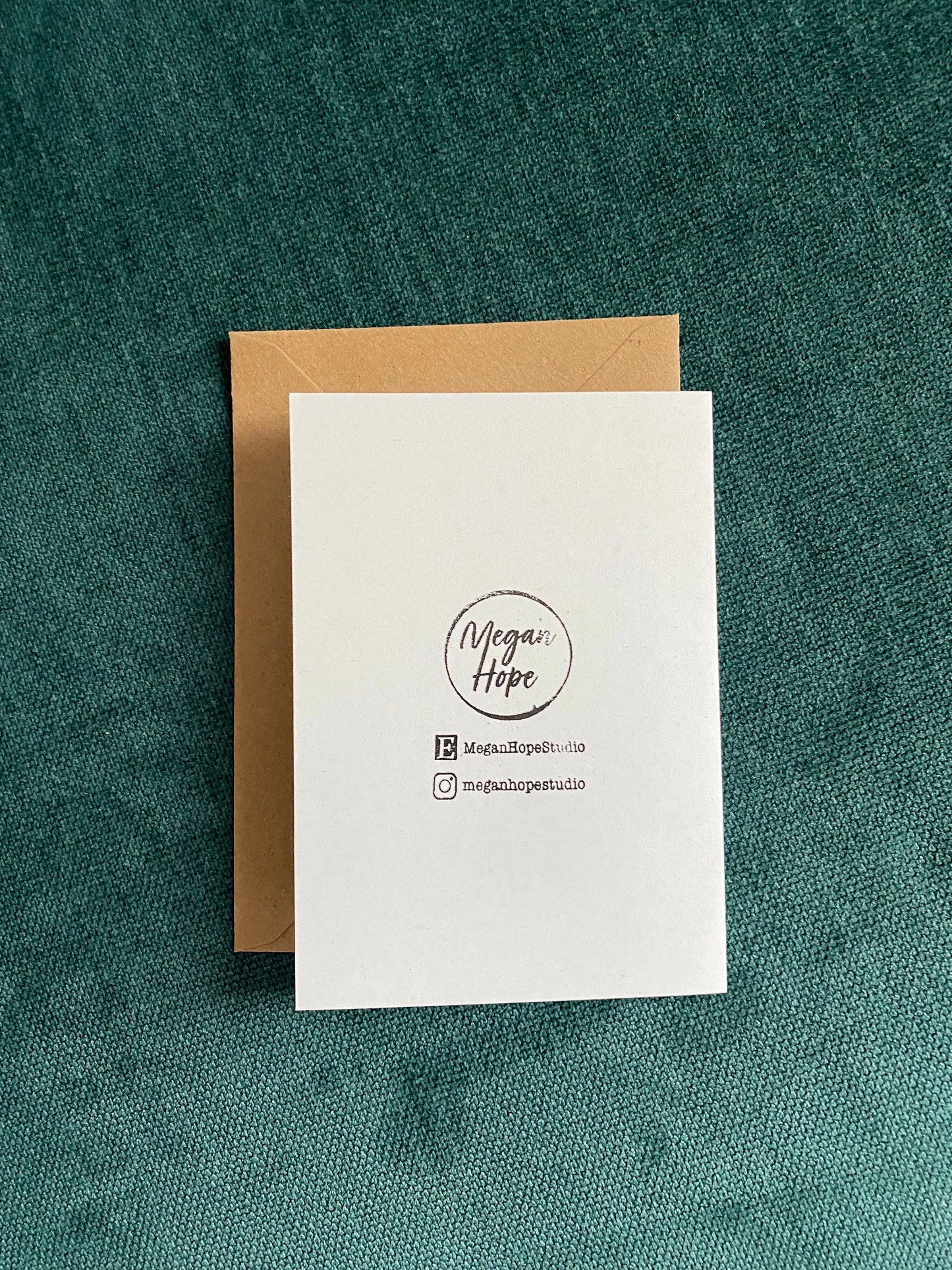 Mistletoe Lino Christmas Card